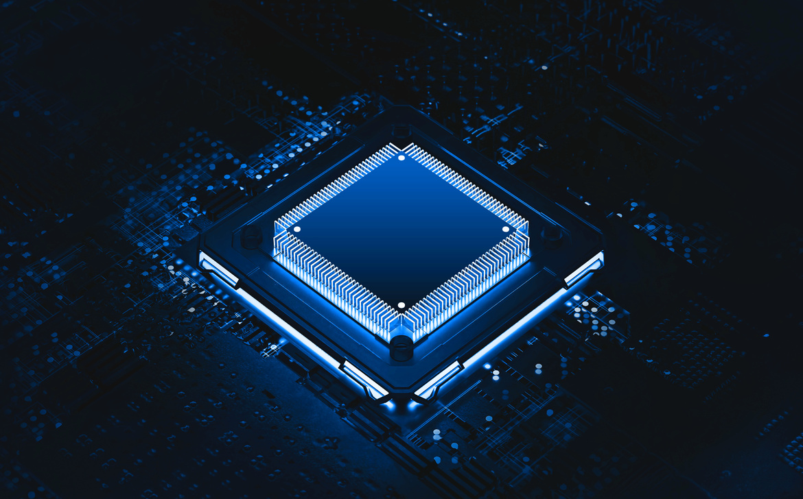 3D rendering of Central Computer Processors CPU,GPU ,AI, Art