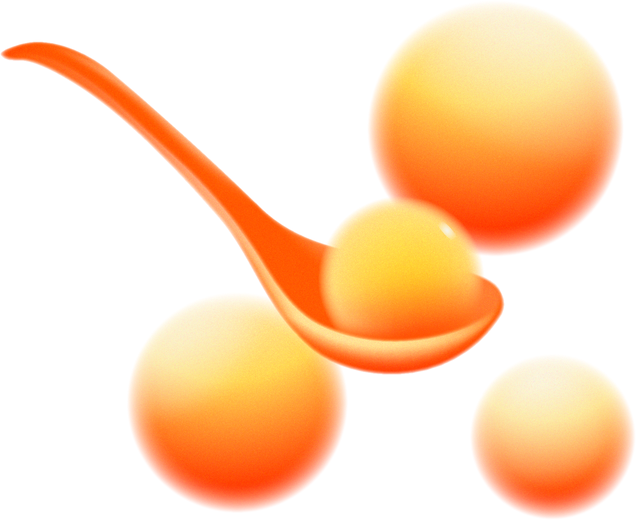 弥散风格冬至系列素材-弥散风汤圆组合