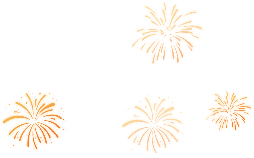 腊八元宵小年完整插画-烟花