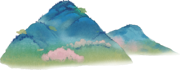 清明节山水插画-山