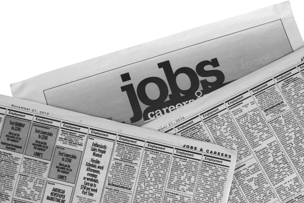 Careers Section in a Newspaper  