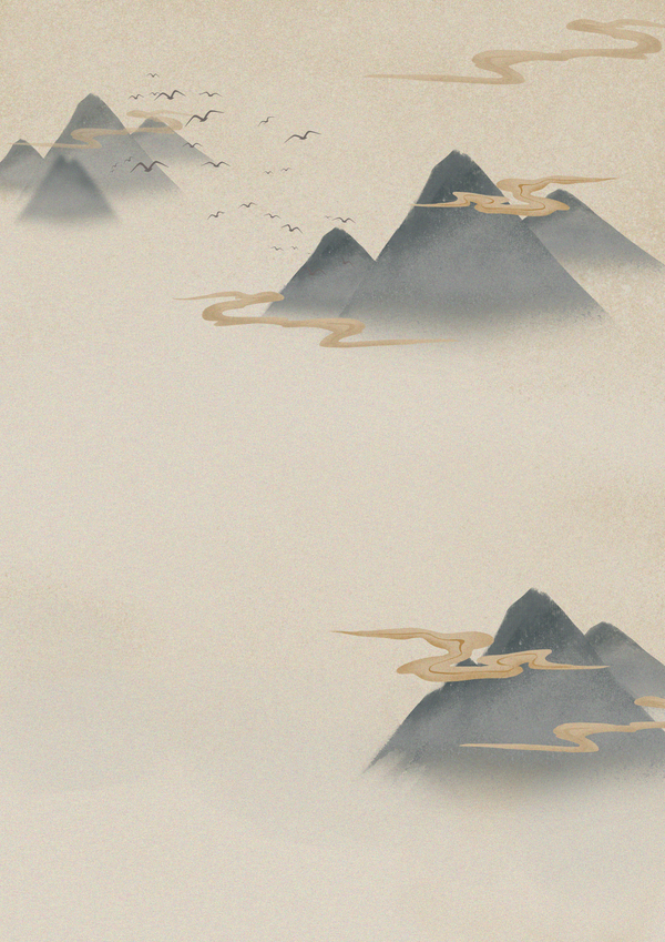 重阳节古风鹤背景