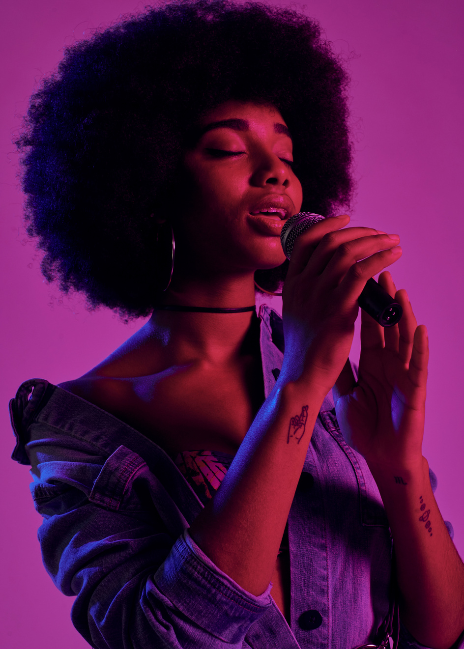 Songstress Giving a Performance  